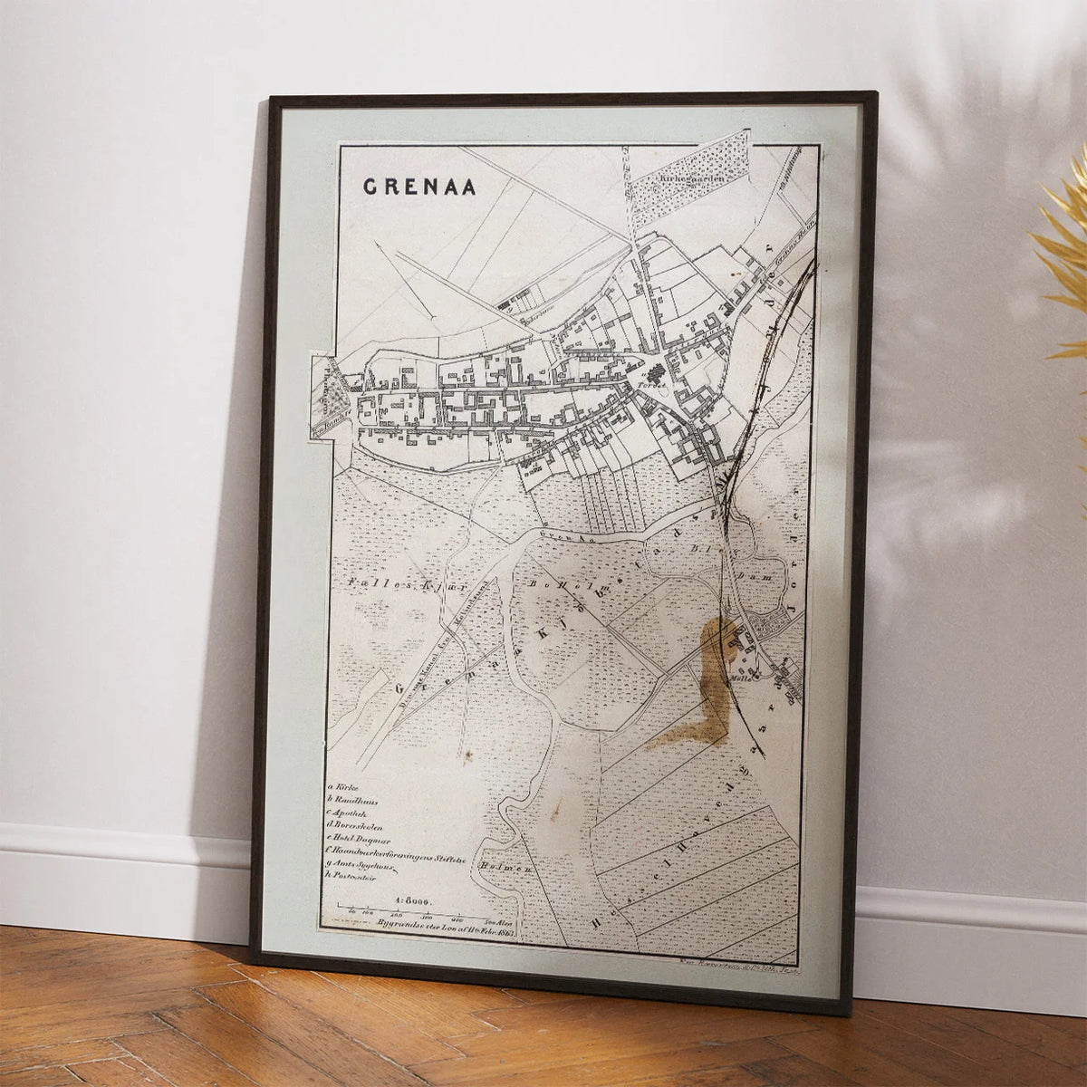 Grenå Bykort 1865 - Plakat – billede 2
