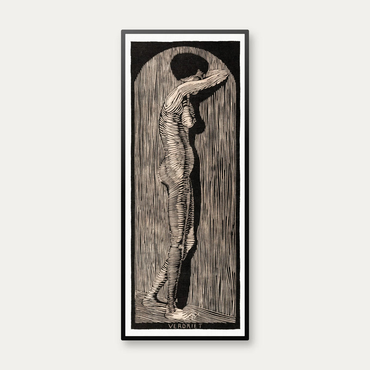 Sorg - Grafik af Samuel Jessurun de Mesquita fra 1914 - 35×85 cm – billede 1