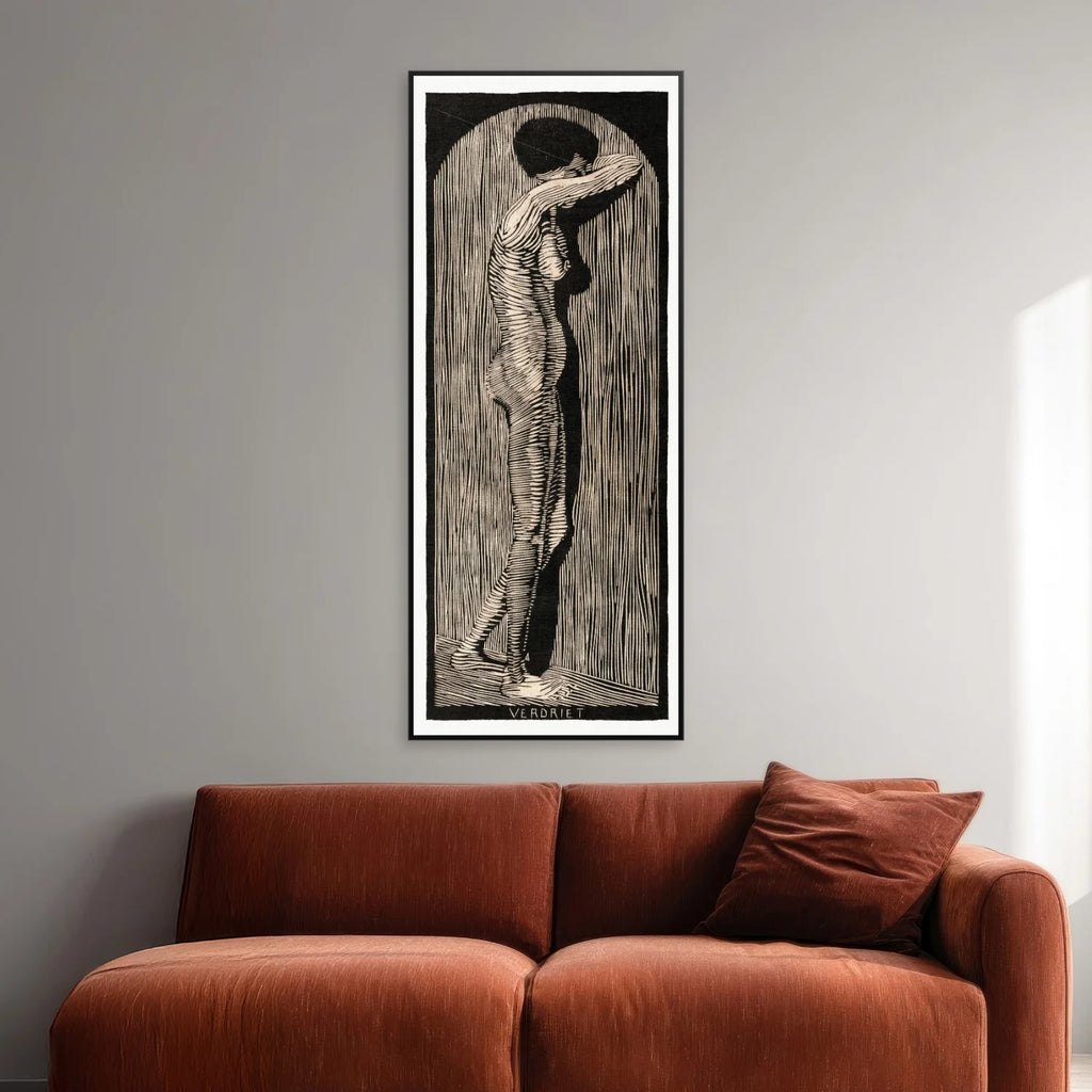Sorg - Grafik af Samuel Jessurun de Mesquita fra 1914 - 35×85 cm – billede 2