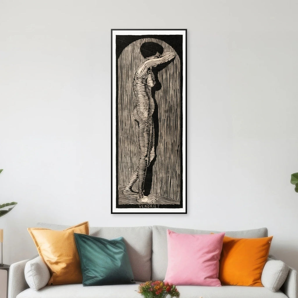 Sorg - Grafik af Samuel Jessurun de Mesquita fra 1914 - 35×85 cm – billede 3