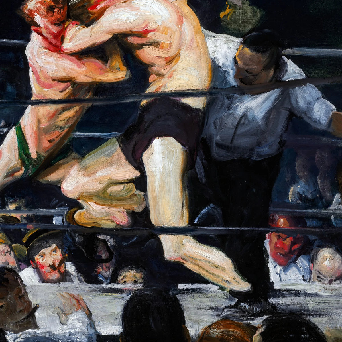Stag at Sharkey's 1909 - Boksekamp af George Bellows – billede 4