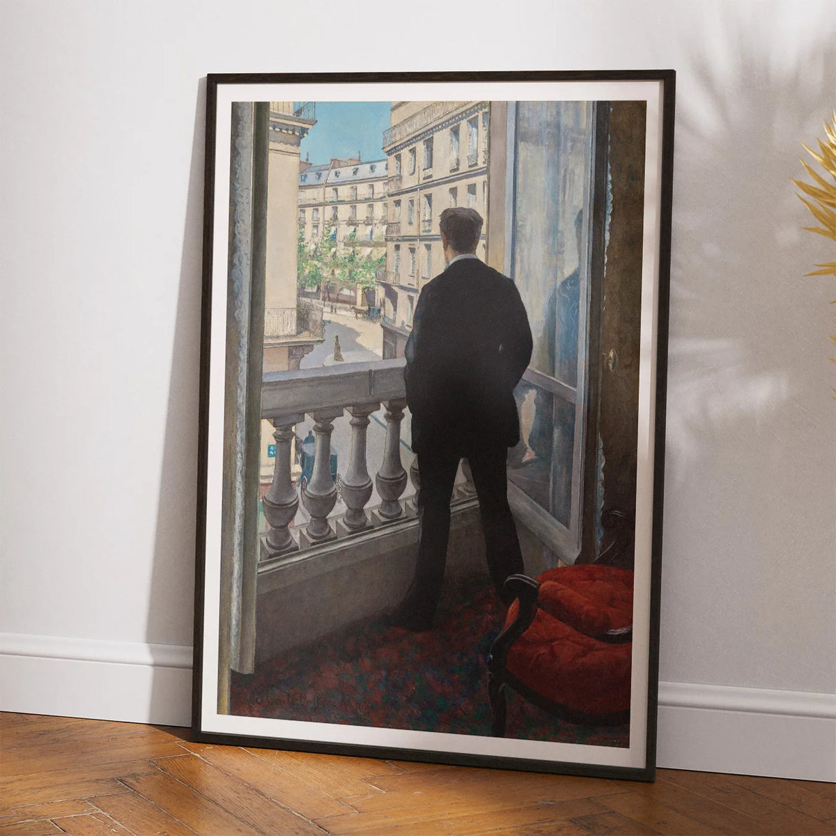 Ung mand ved vinduet - Maleri af Gustave Caillebotte fra 1876 – billede 2