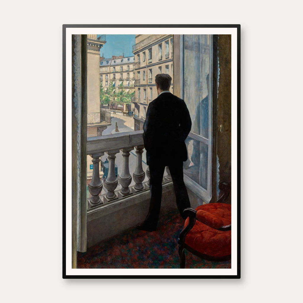 Ung mand ved vinduet - Maleri af Gustave Caillebotte fra 1876 – billede 1