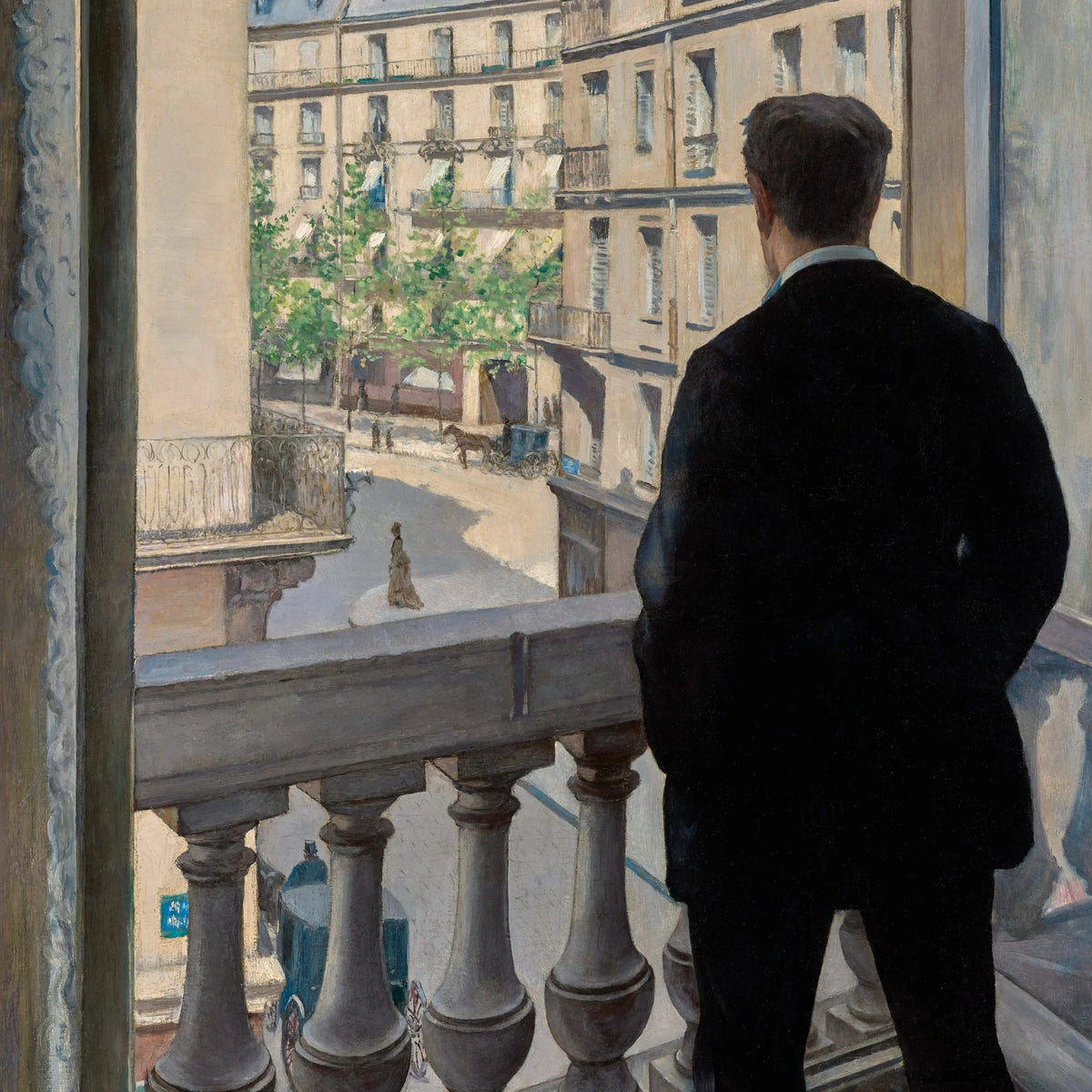 Ung mand ved vinduet - Maleri af Gustave Caillebotte fra 1876 – billede 4