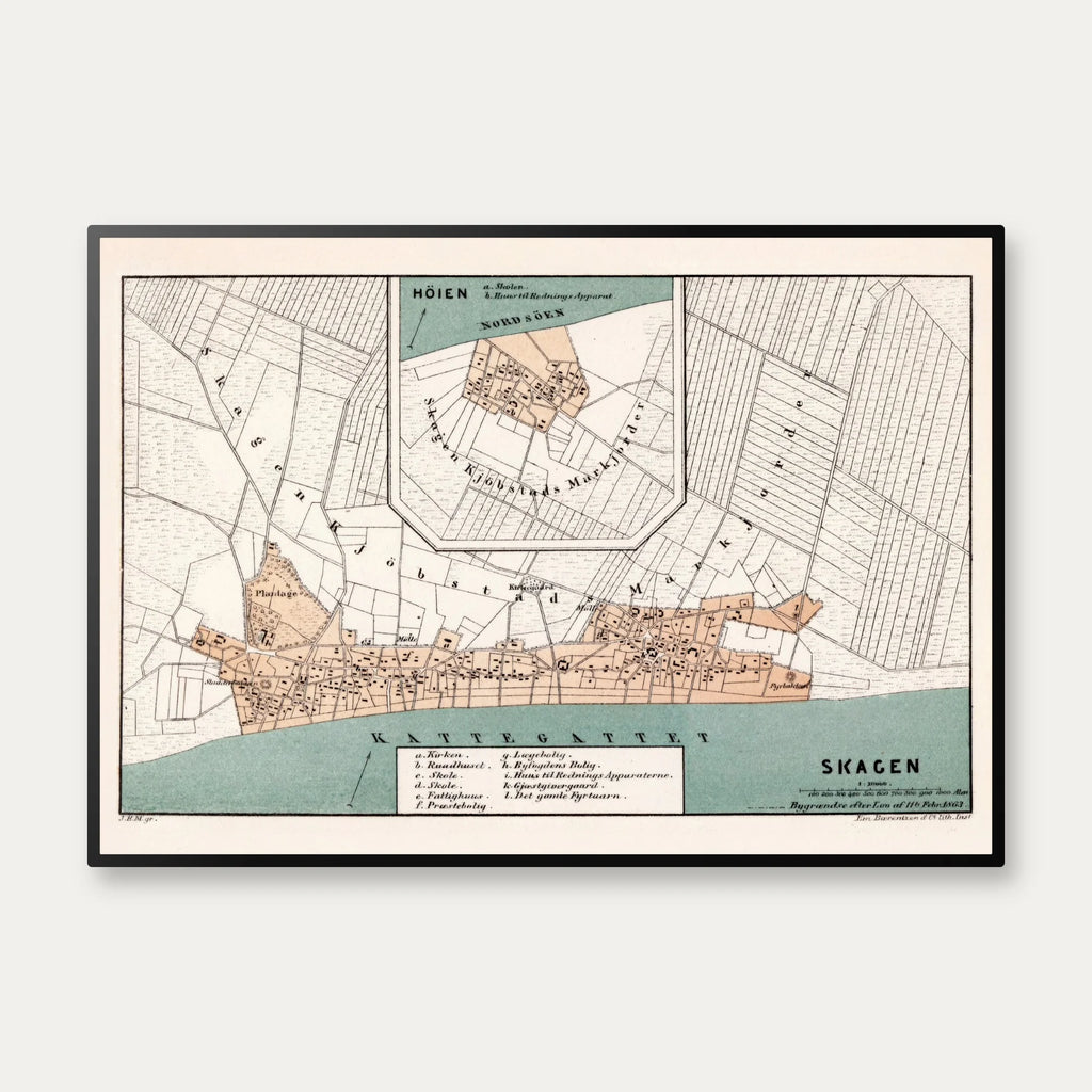 Skagen Bykort 1875 – billede 1