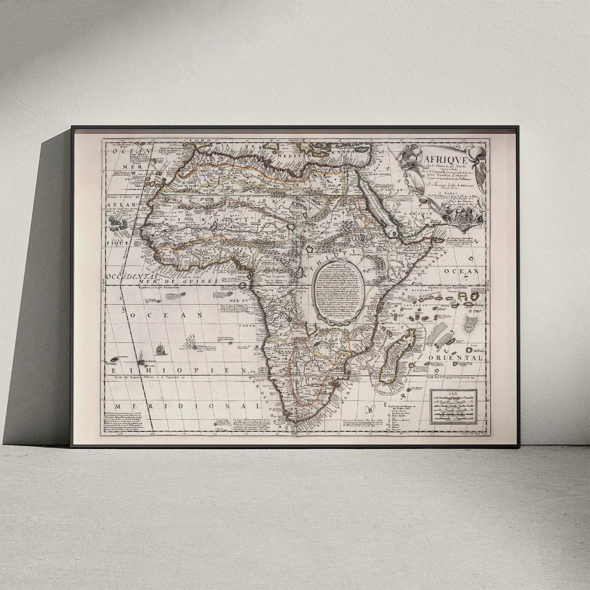 Afrika - Historisk kort af Jean Baptiste Nolin fra 1689 – billede 3