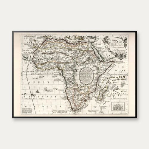 Afrika - Historisk kort af Jean Baptiste Nolin fra 1689 – billede 1