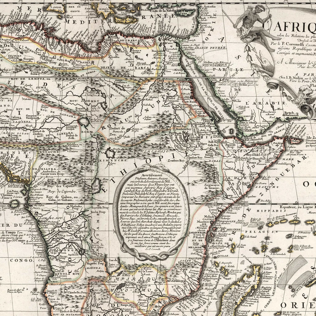 Afrika - Historisk kort af Jean Baptiste Nolin fra 1689 – billede 4