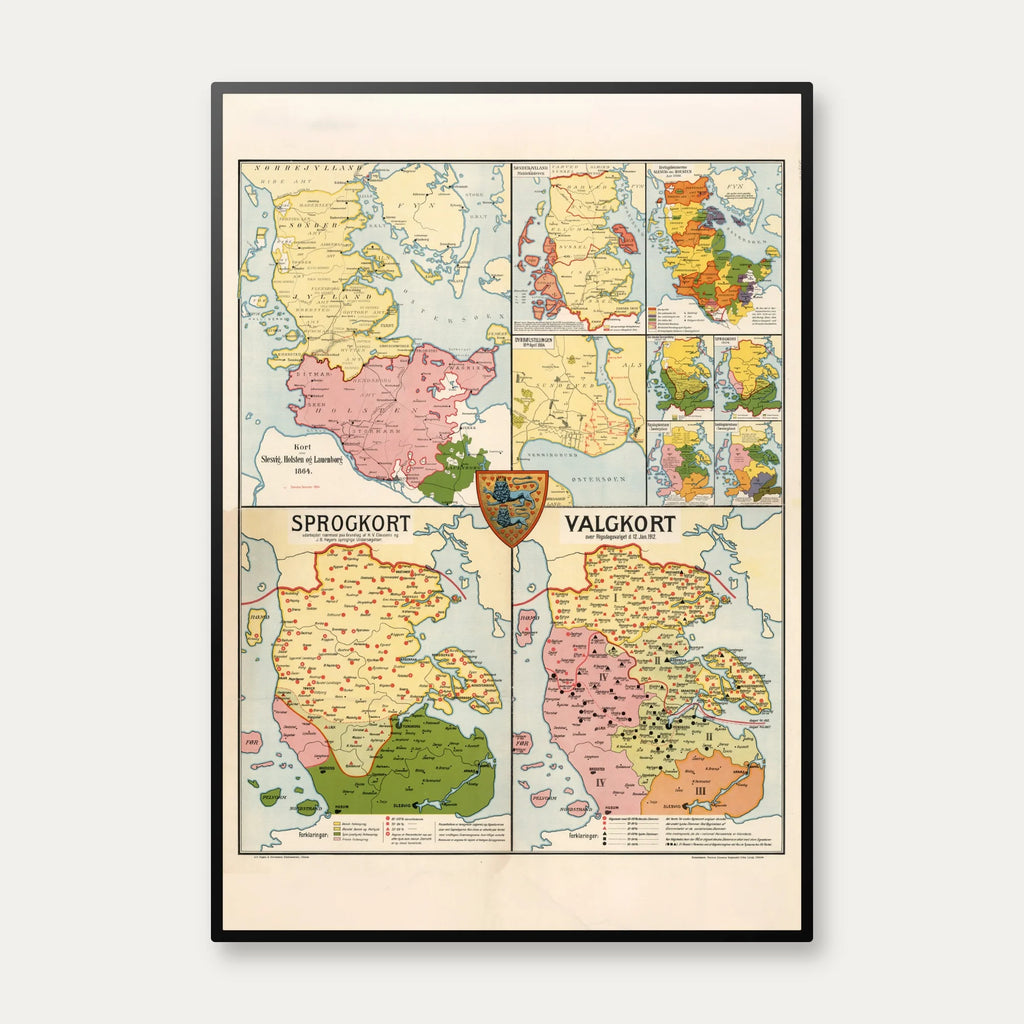 Kort over Sønderjylland 1913 - Historisk og nationalt kort – billede 1