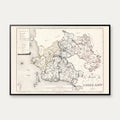 Kort over Sorø Amt 1823 - Plakat – billede 1