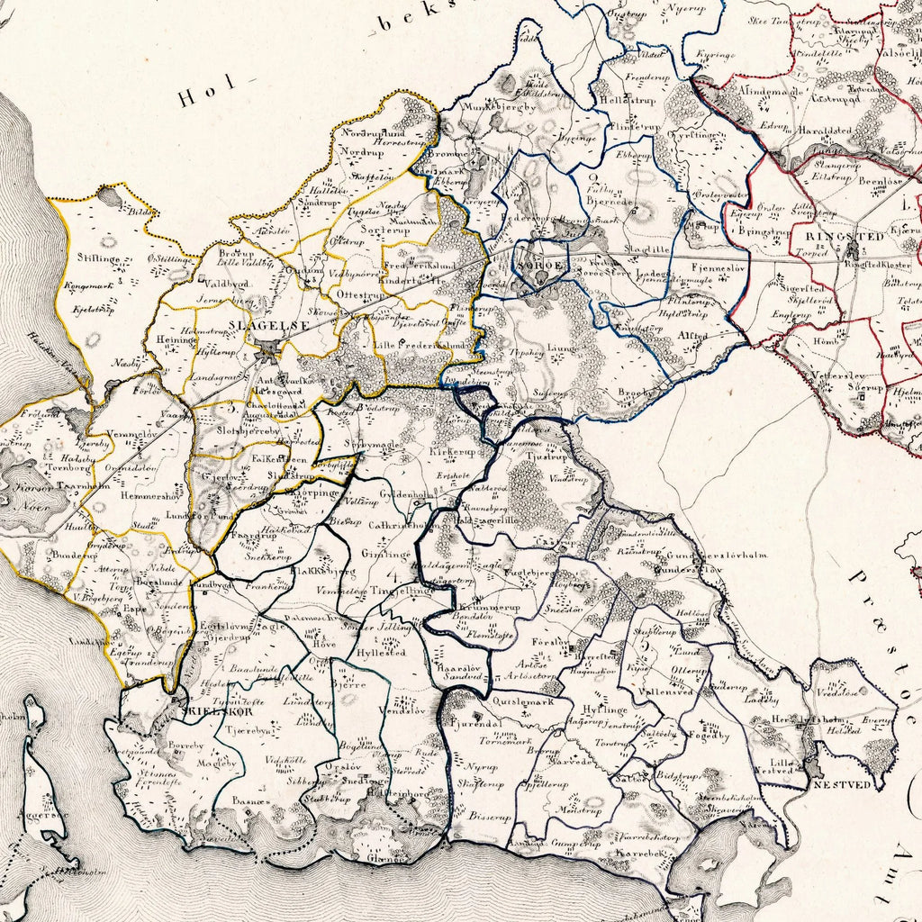 Kort over Sorø Amt 1823 - Plakat – billede 4
