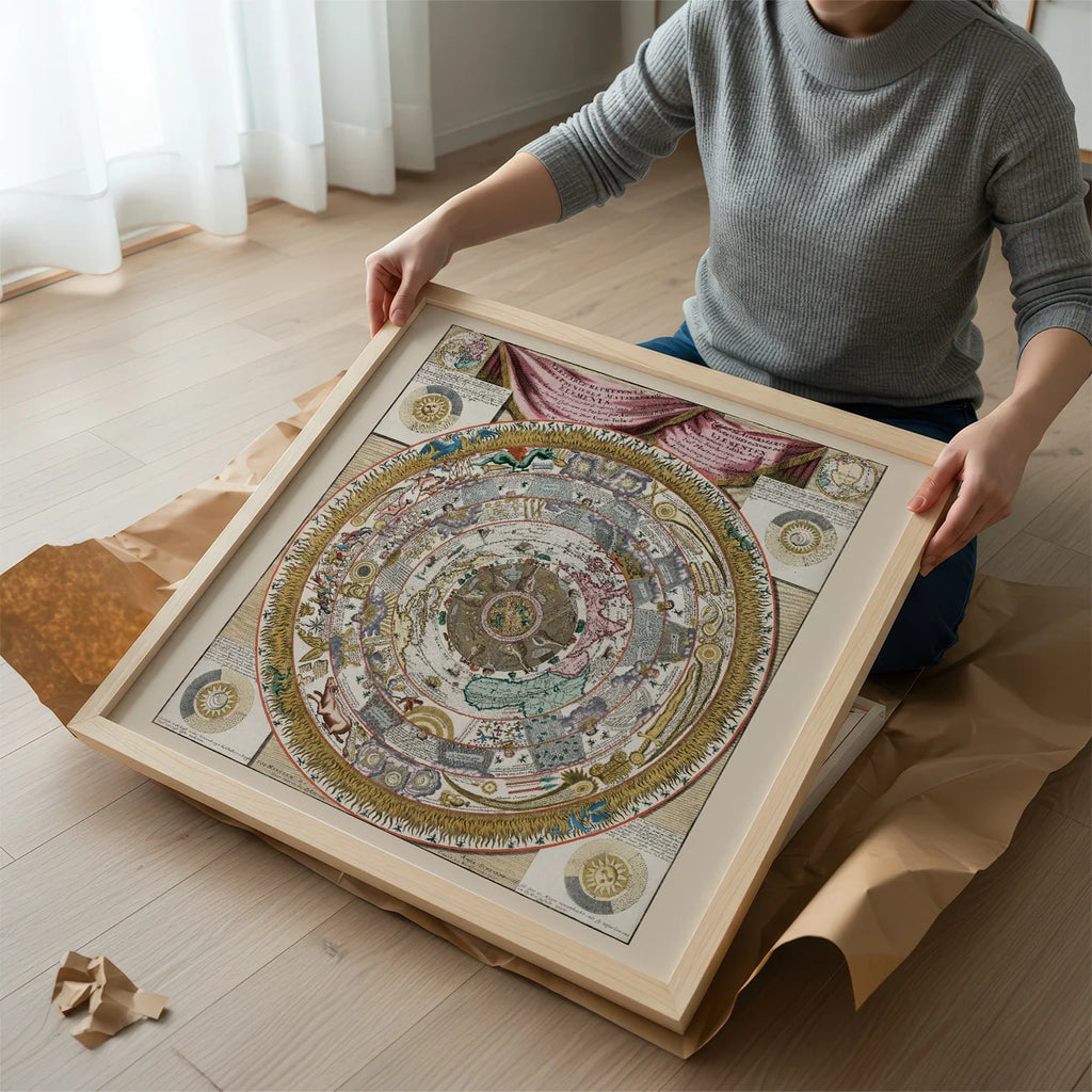 Universets fire elementer 1700 - Kosmologisk planche – billede 2