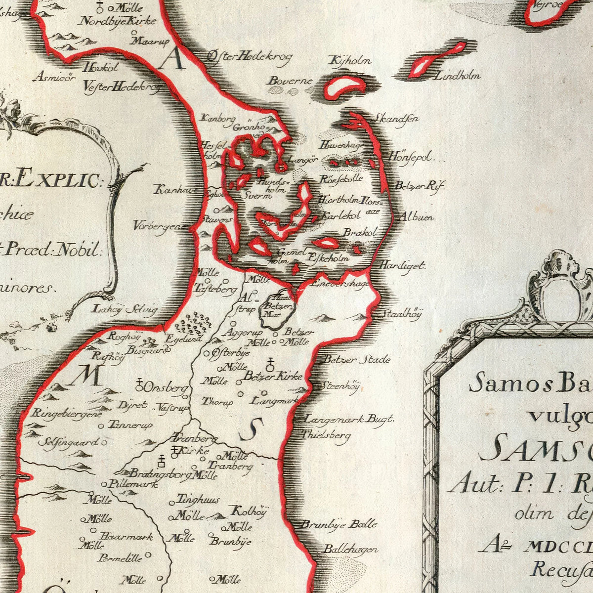 Samsø 1763 - Historisk kort fra Det Danske Atlas - 45×50 cm – billede 4