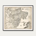 Aarhus Stift 1767 - Historisk kort fra Den Danske Atlas - 60×50 cm – billede 1