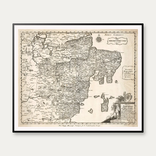 Aarhus Stift 1767 - Historisk kort fra Den Danske Atlas - 60×50 cm – billede 1