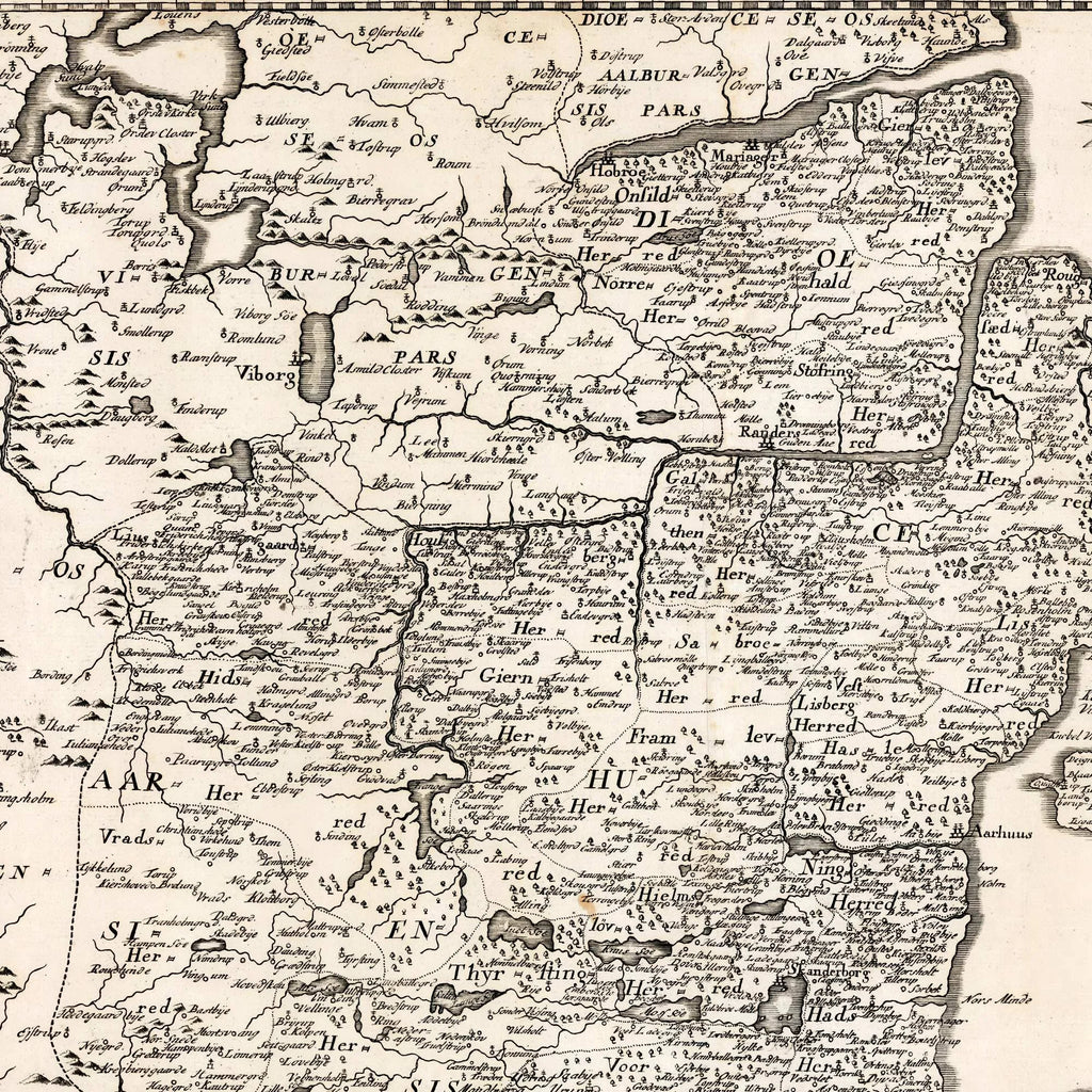 Aarhus Stift 1767 - Historisk kort fra Den Danske Atlas - 60×50 cm – billede 4