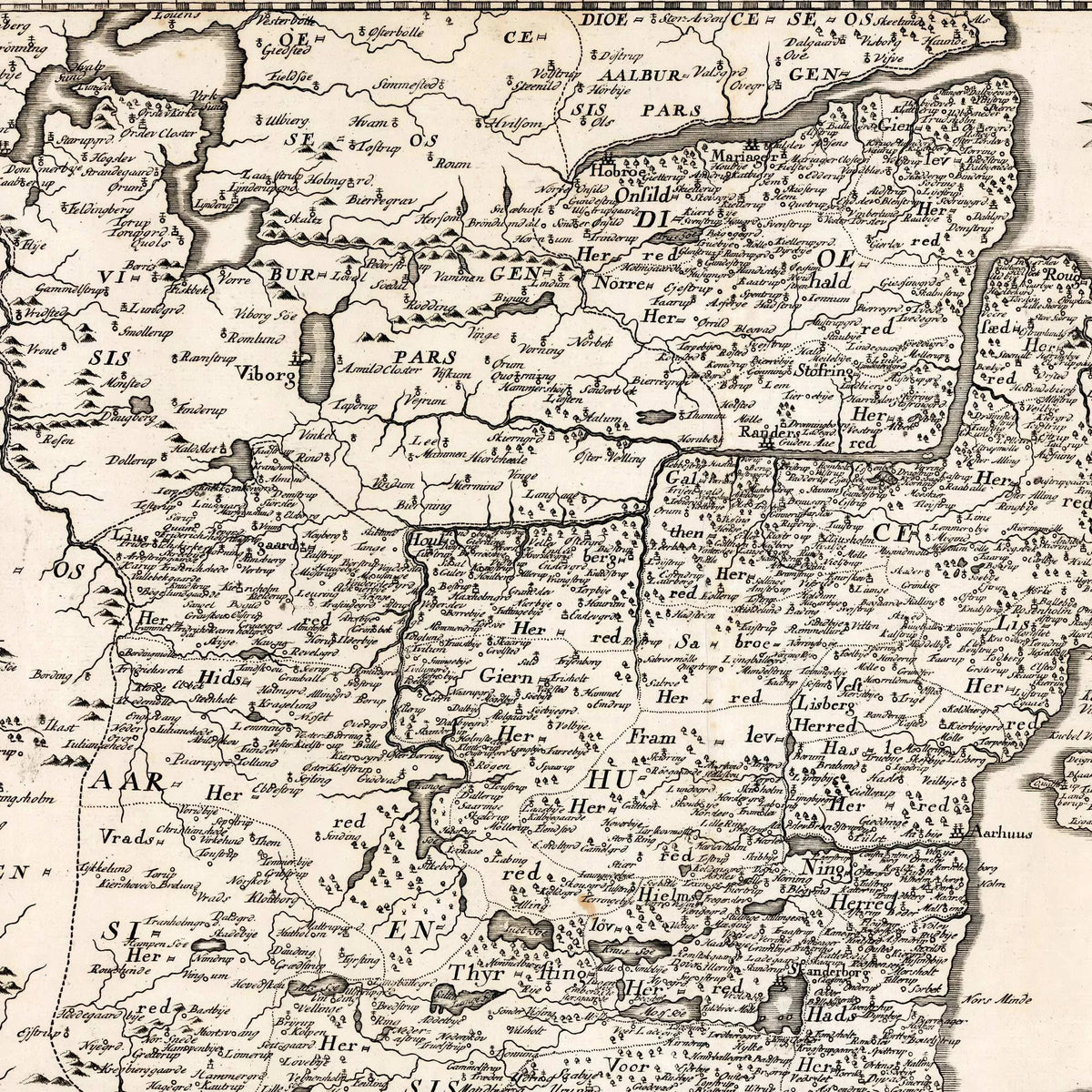 Aarhus Stift 1767 - Historisk kort fra Den Danske Atlas - 60×50 cm – billede 4