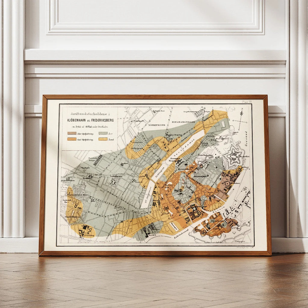 København og Frederiksberg jordbund 1878 - Geologisk kort – billede 2