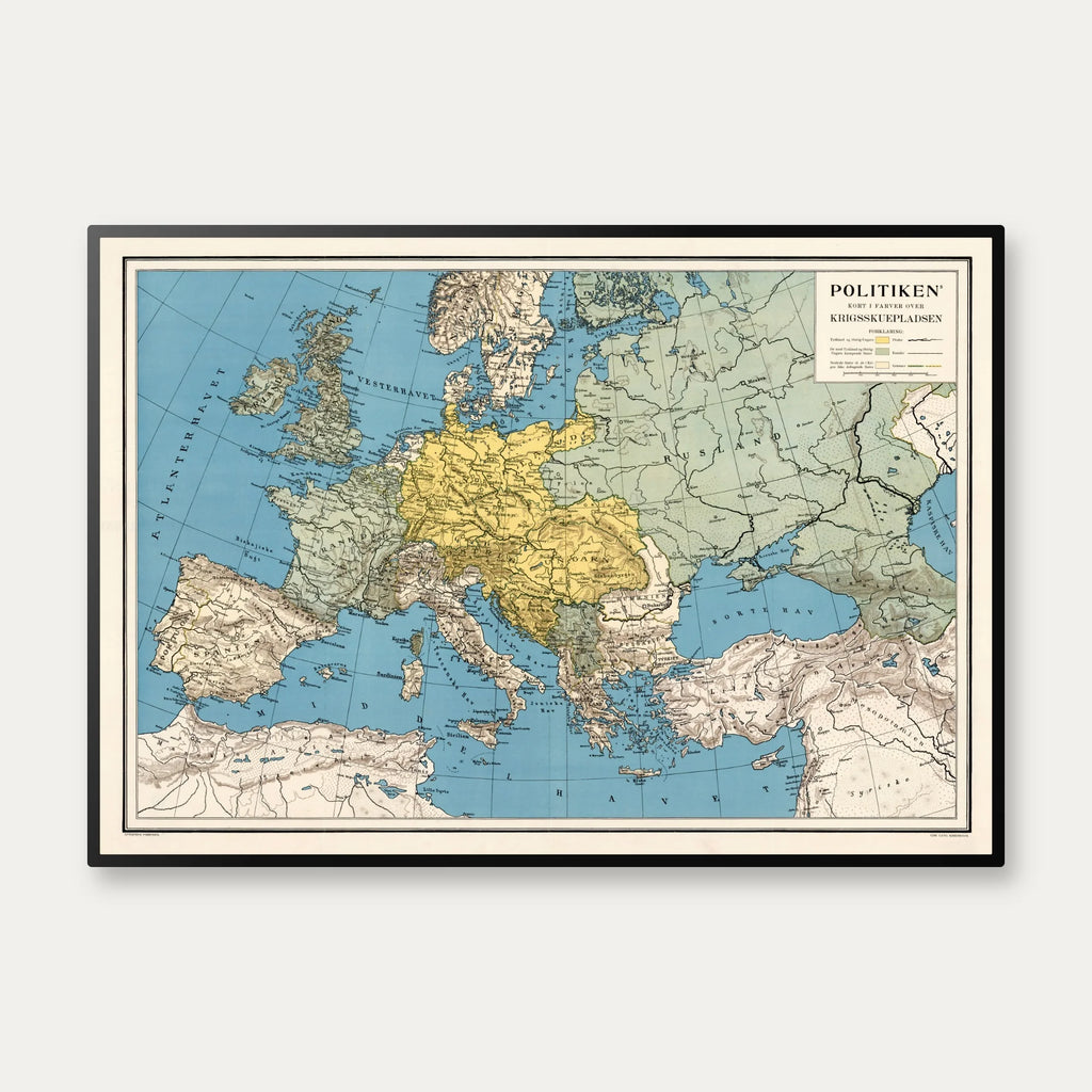 Politikens krigskort 1914 - 1. Verdenskrig – billede 1