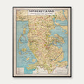 Sønderjylland - Geografisk anskuelsesbillede af Aage Andersen - 50×60 cm – billede 1