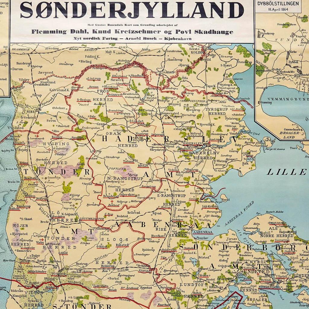 Sønderjylland - Geografisk anskuelsesbillede af Aage Andersen - 50×60 cm – billede 4