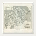 Kort over Frederiksborg Amt 1870 - Plakat – billede 1