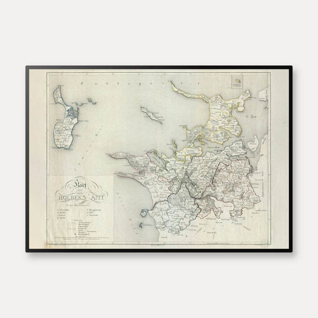 Holbæk Amt 1824 - Hesselø - Plakat – billede 1