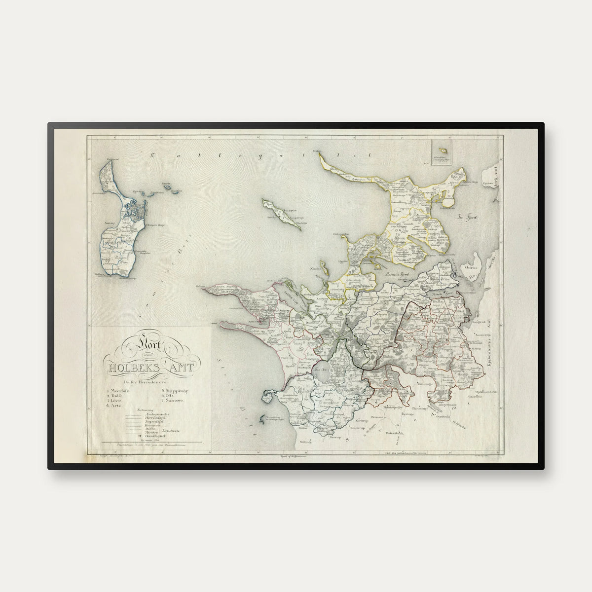 Holbæk Amt 1824 - Hesselø - Plakat – billede 1