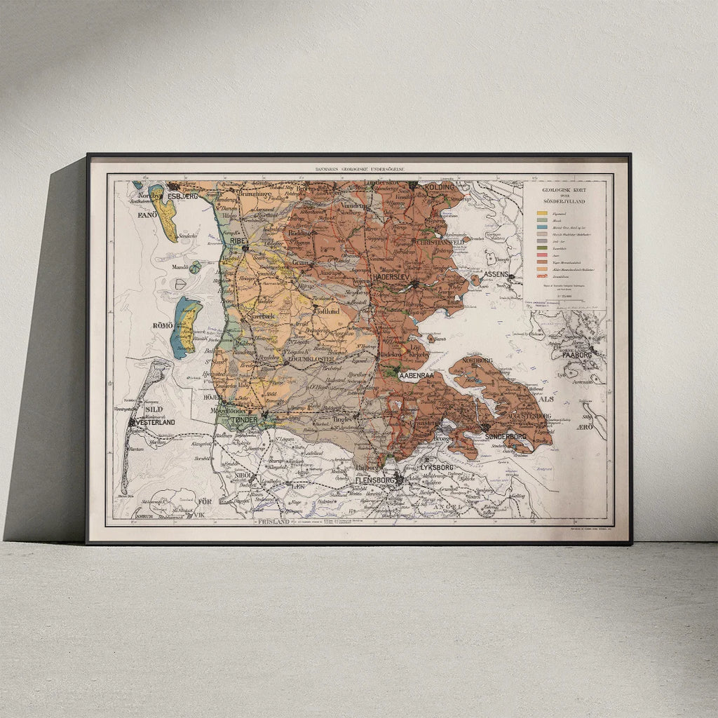 Geologisk kort over Sønderjylland 1935 - Axel Jessen – billede 3