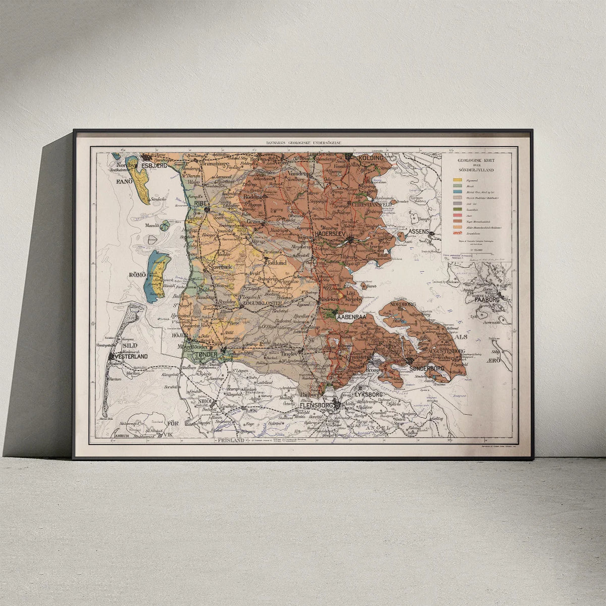 Geologisk kort over Sønderjylland 1935 - Axel Jessen – billede 3