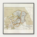 Frederiksborg Amt 1872 - Kort & Plakat – billede 1