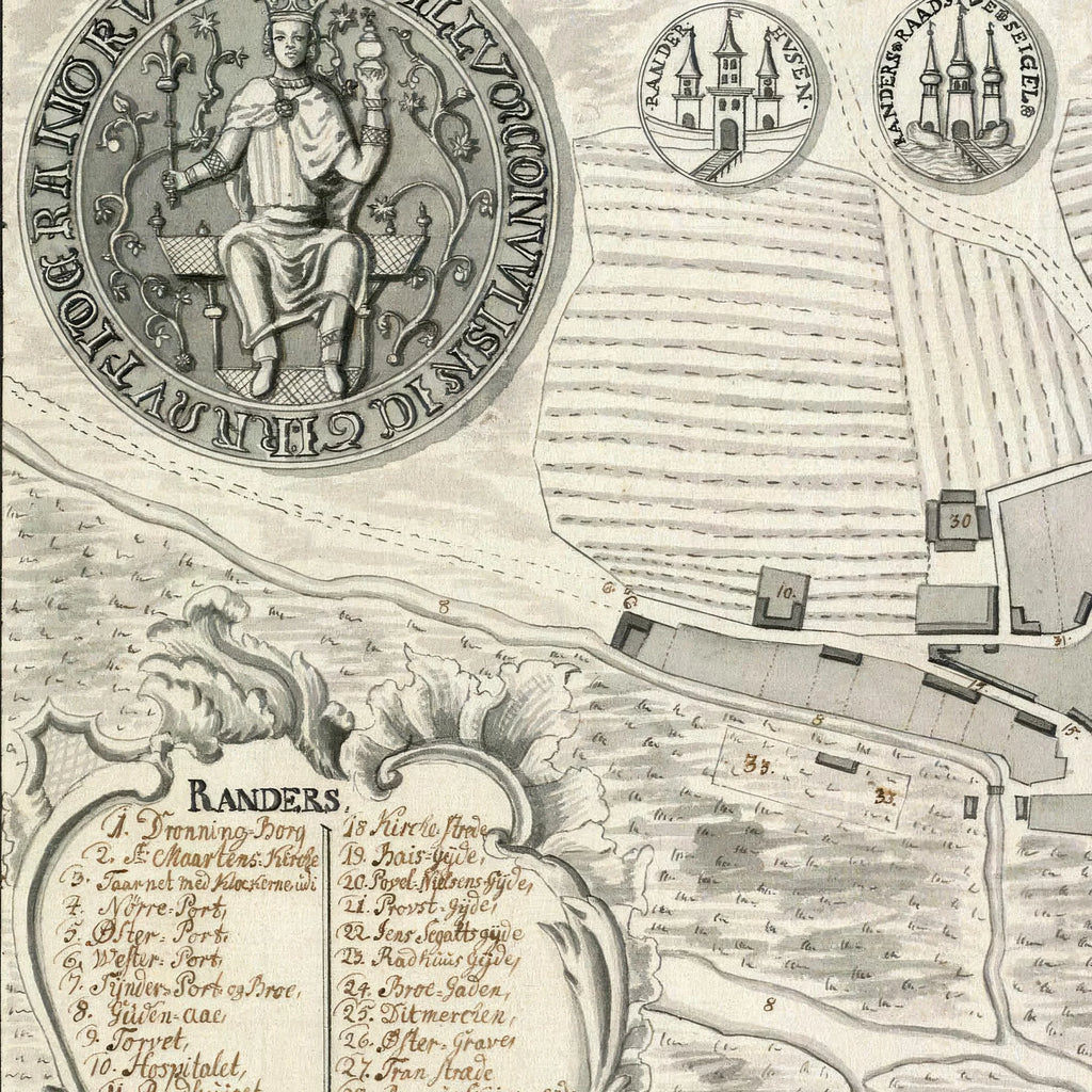 Randers 1755 - Historisk prospekt af Johan Jacob Bruun – billede 4