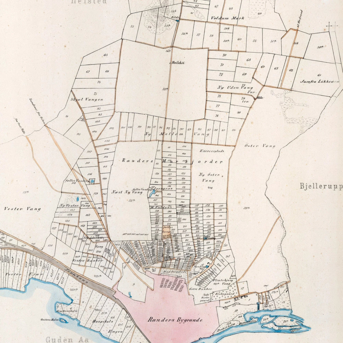Randers Kjøbstads Jorder 1874 - Historisk matrikelkort – billede 4