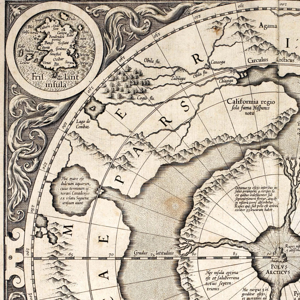 Nordpolen 1606 - Arktisk kort af Gerard Mercator – billede 4