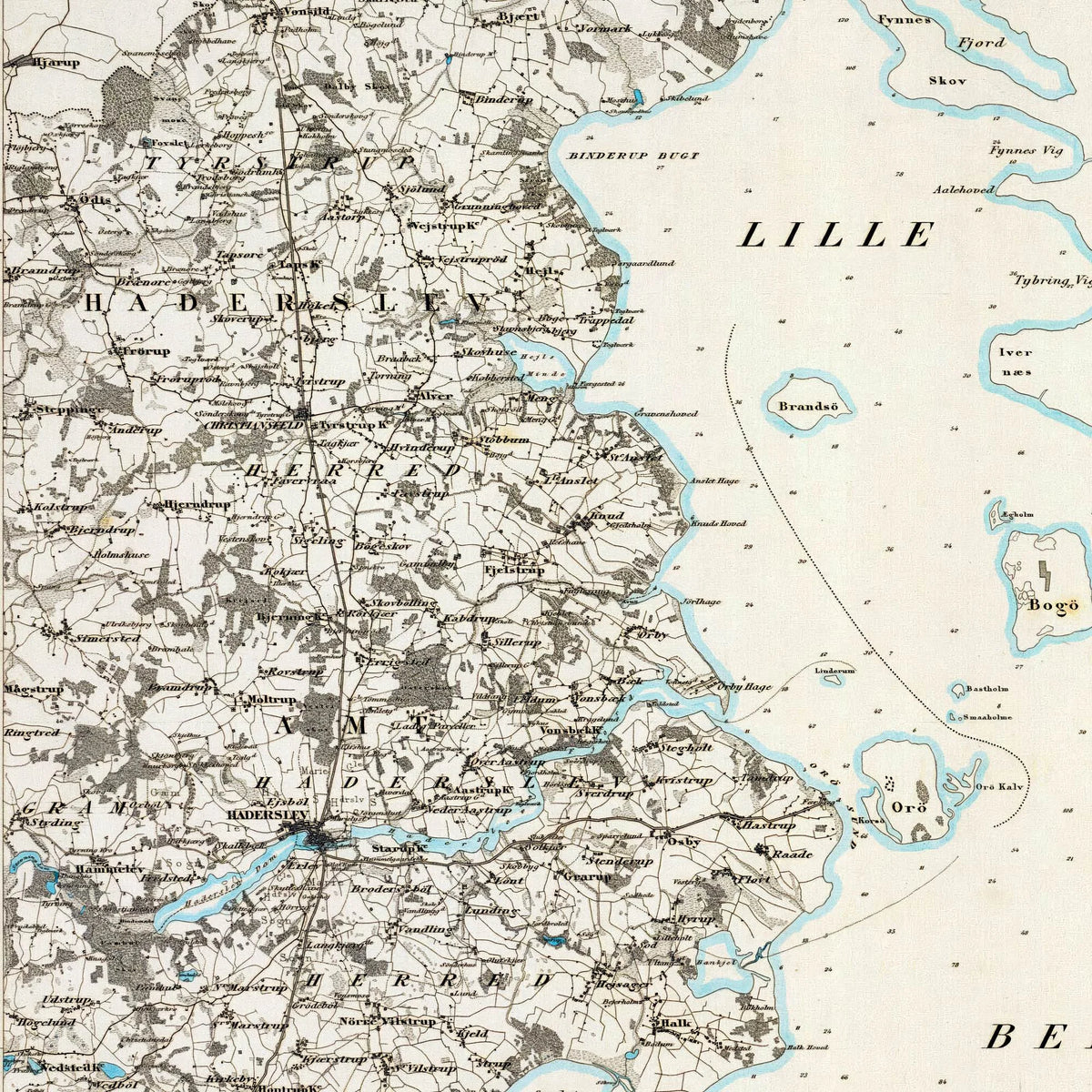 Slesvig og Als 1857 - Historisk kort - 60×53 cm – billede 4