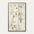 Søndre Ribe Amt 1827 - Historisk kort - 37×60 cm – billede 1