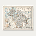 Viborg Amt 1897 - Historisk amtskort - 75×60 cm – billede 1