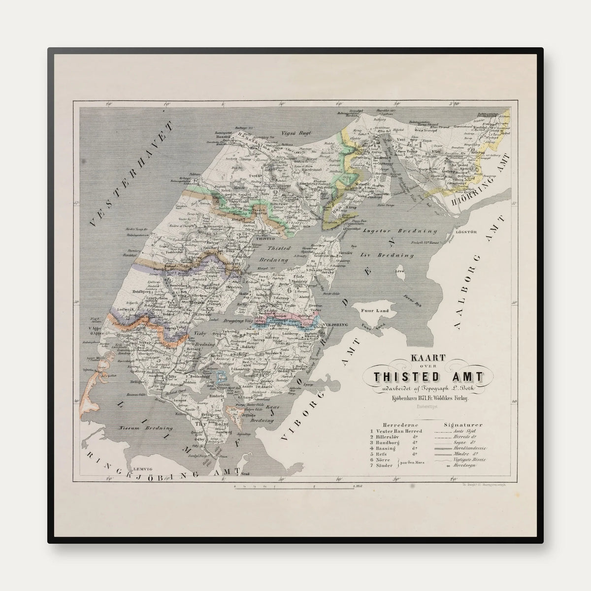 Thisted Amt 1871 - Plakat – billede 1