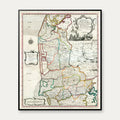 Ribe Stift 1768 - Historisk kort fra Det Danske Atlas - 58×70 cm – billede 1