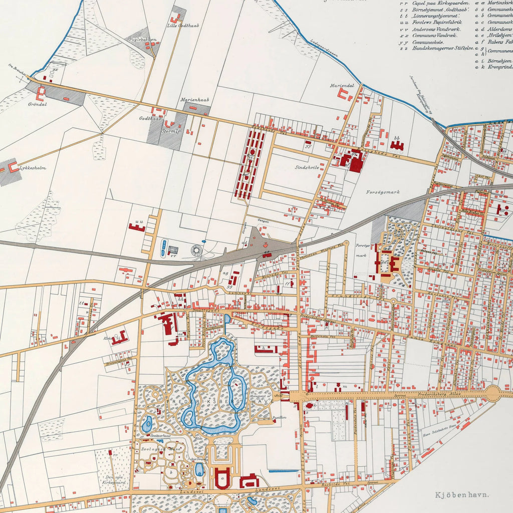 Frederiksberg Sogn 1957 - Historisk matrikelkort - 90×70 cm – billede 4