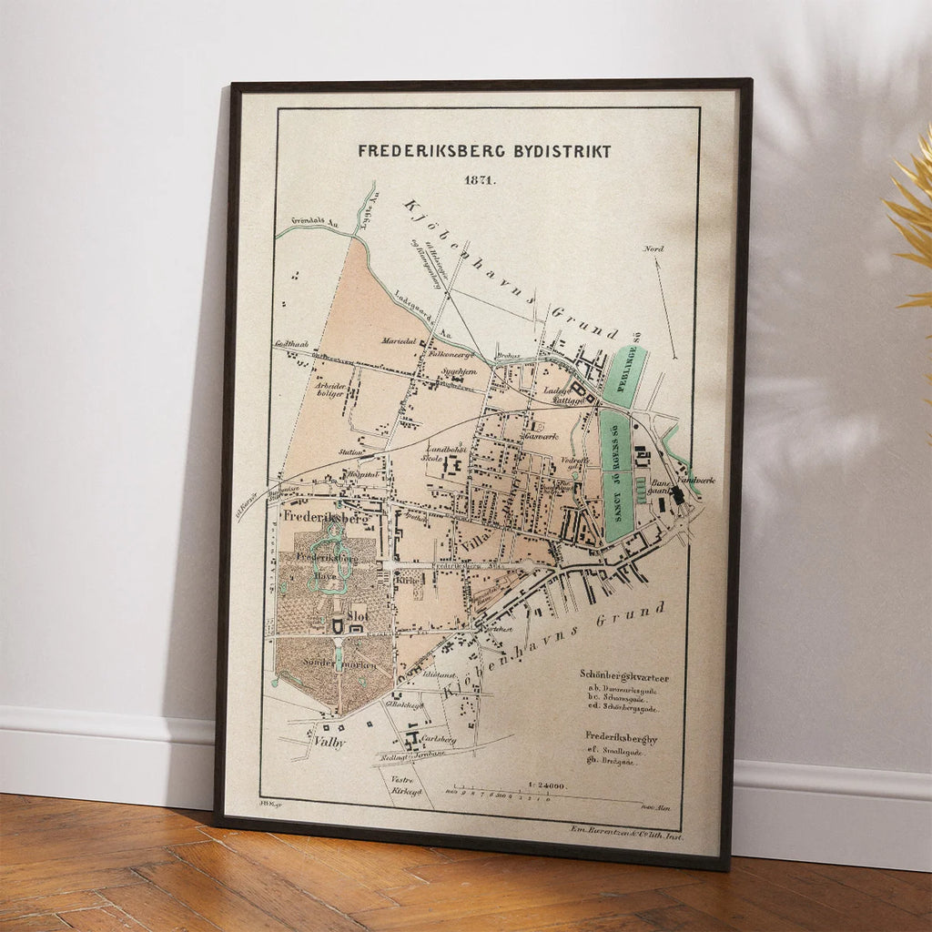 Frederiksberg Bydistrikt 1871 - Historisk bykort – billede 2