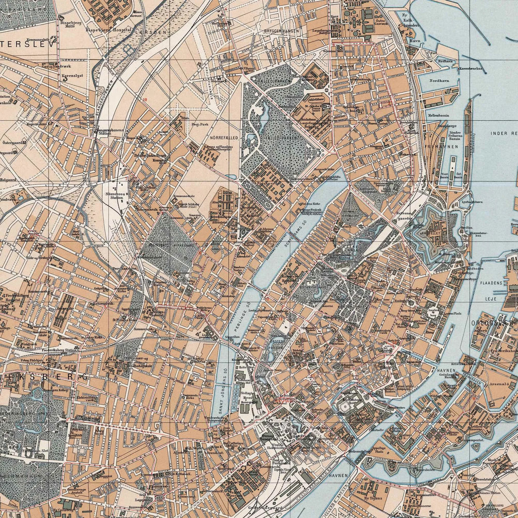 København og Frederiksberg 1912 - Historisk bykort – billede 4