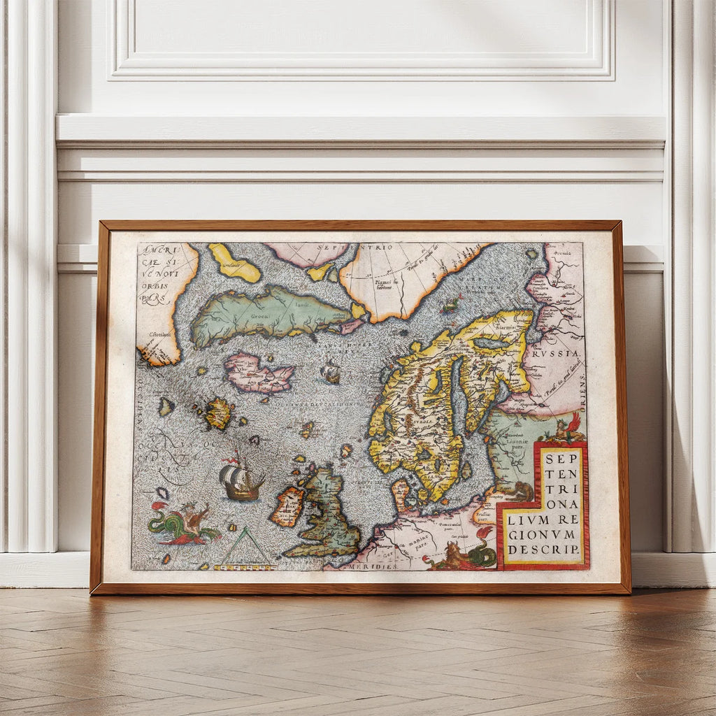 Skandinavien 1602 - Historisk kort af Abraham Ortelius – billede 2