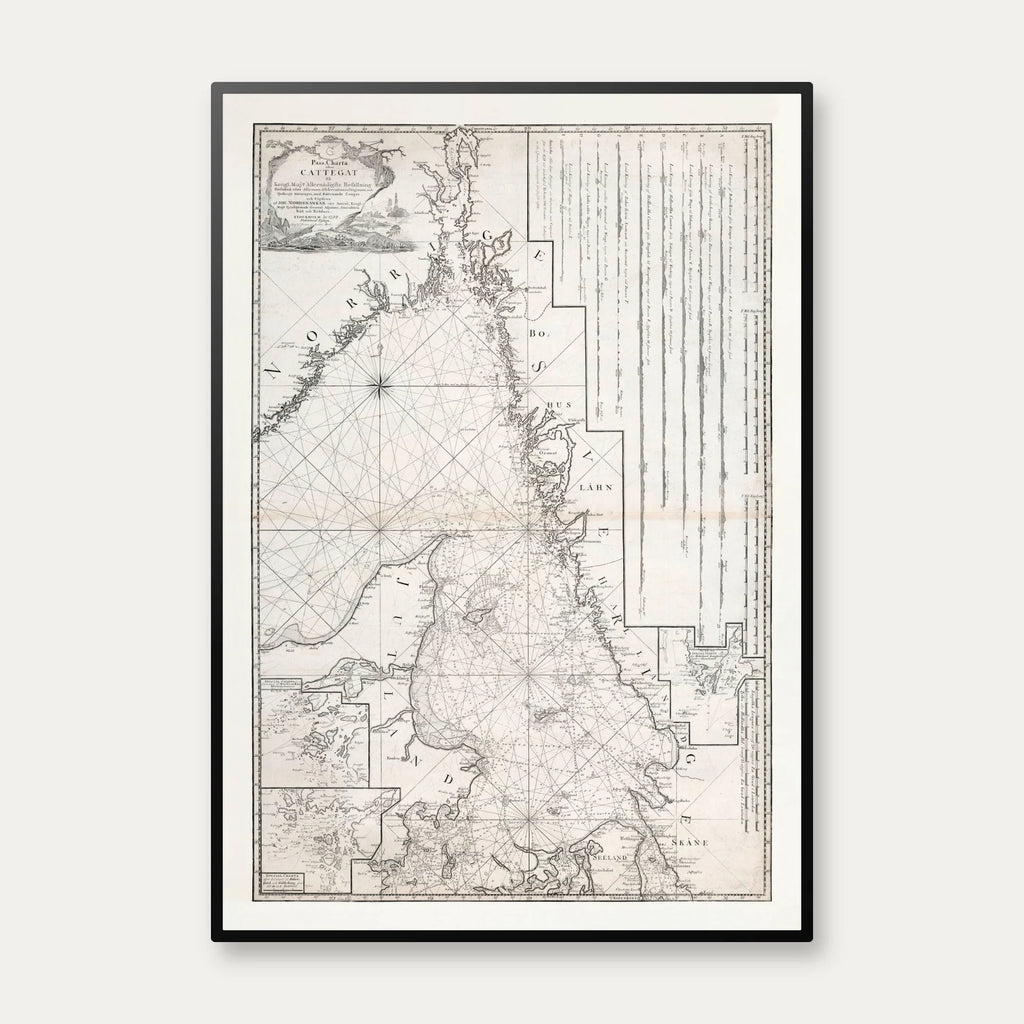 Kattegat 1792 - Historisk søkort af Johan Nordenankar – billede 1