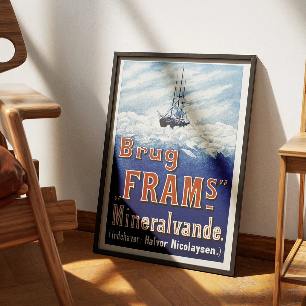 Brug Fram's Mineralvande 1898 - Norsk reklameplakat – billede 3