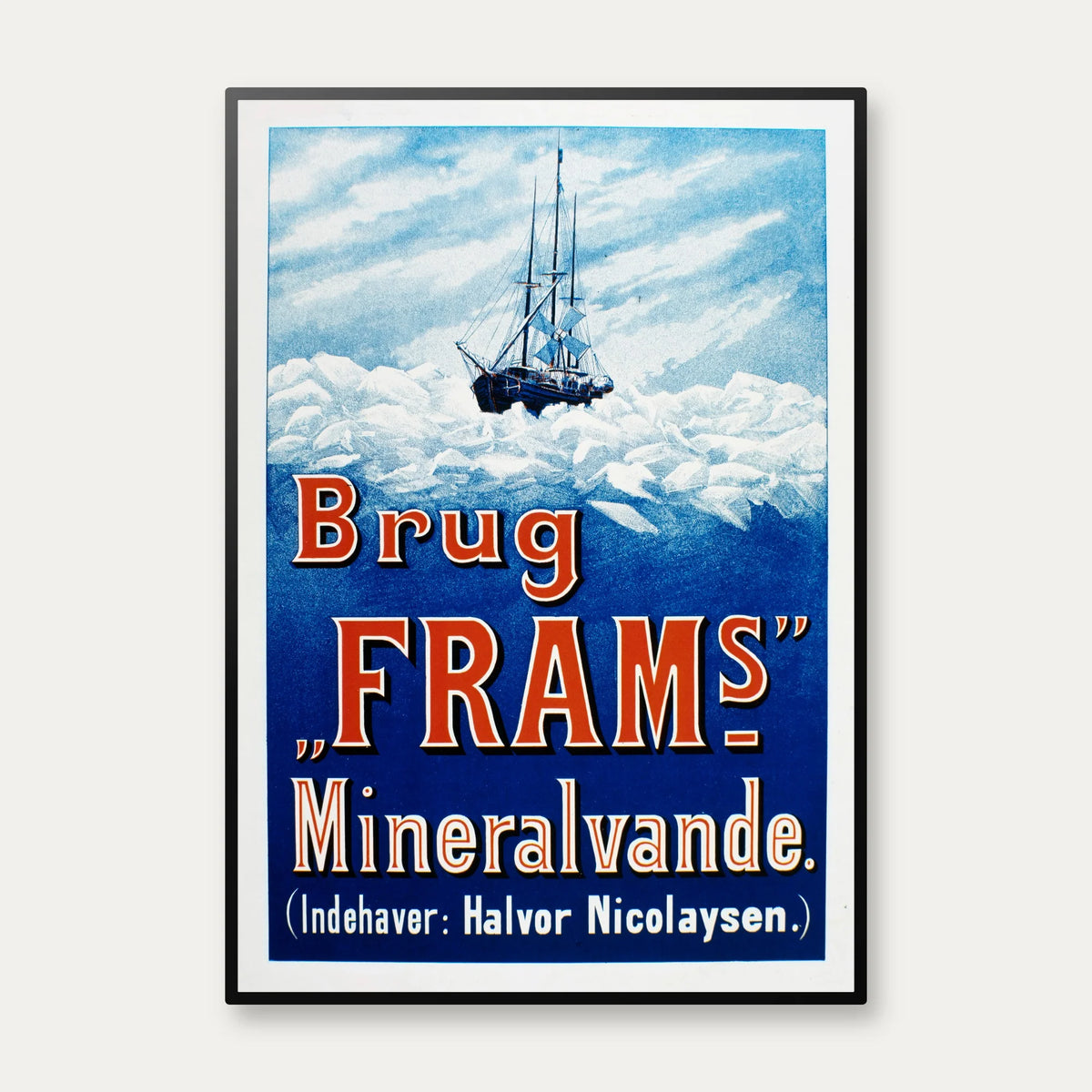 Brug Fram's Mineralvande 1898 - Norsk reklameplakat – billede 1