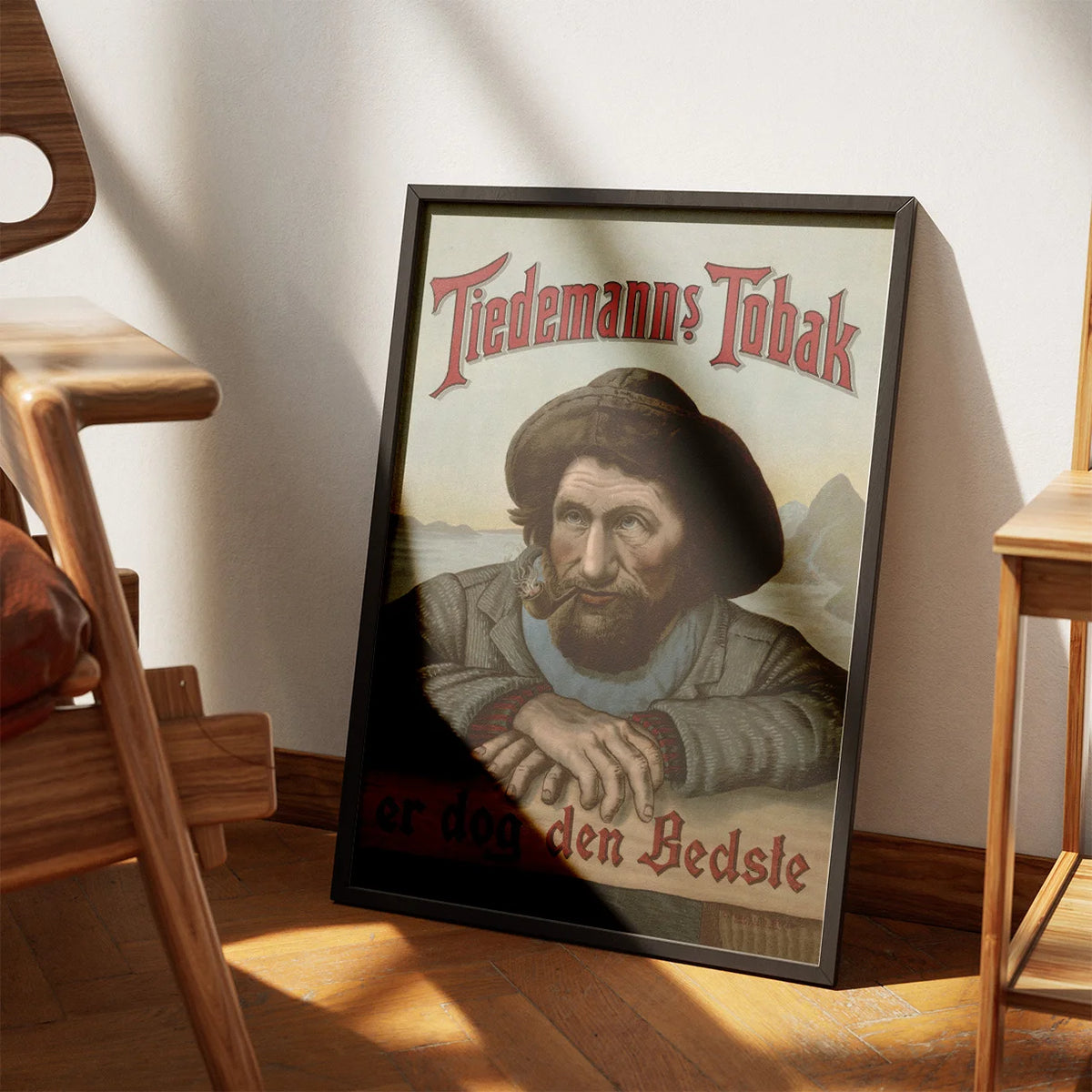 Tiedemanns Tobak 1920 - Norsk reklameplakat med fiskere – billede 3