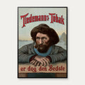 Tiedemanns Tobak 1920 - Norsk reklameplakat med fiskere – billede 1