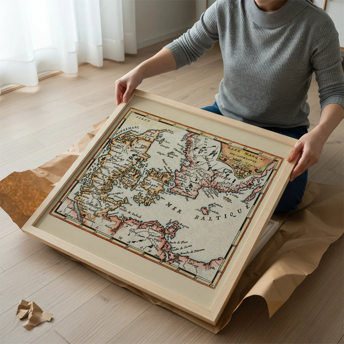 Danmark 1697 - Dane Marq et Sud-Gothlande - Kort – billede 2