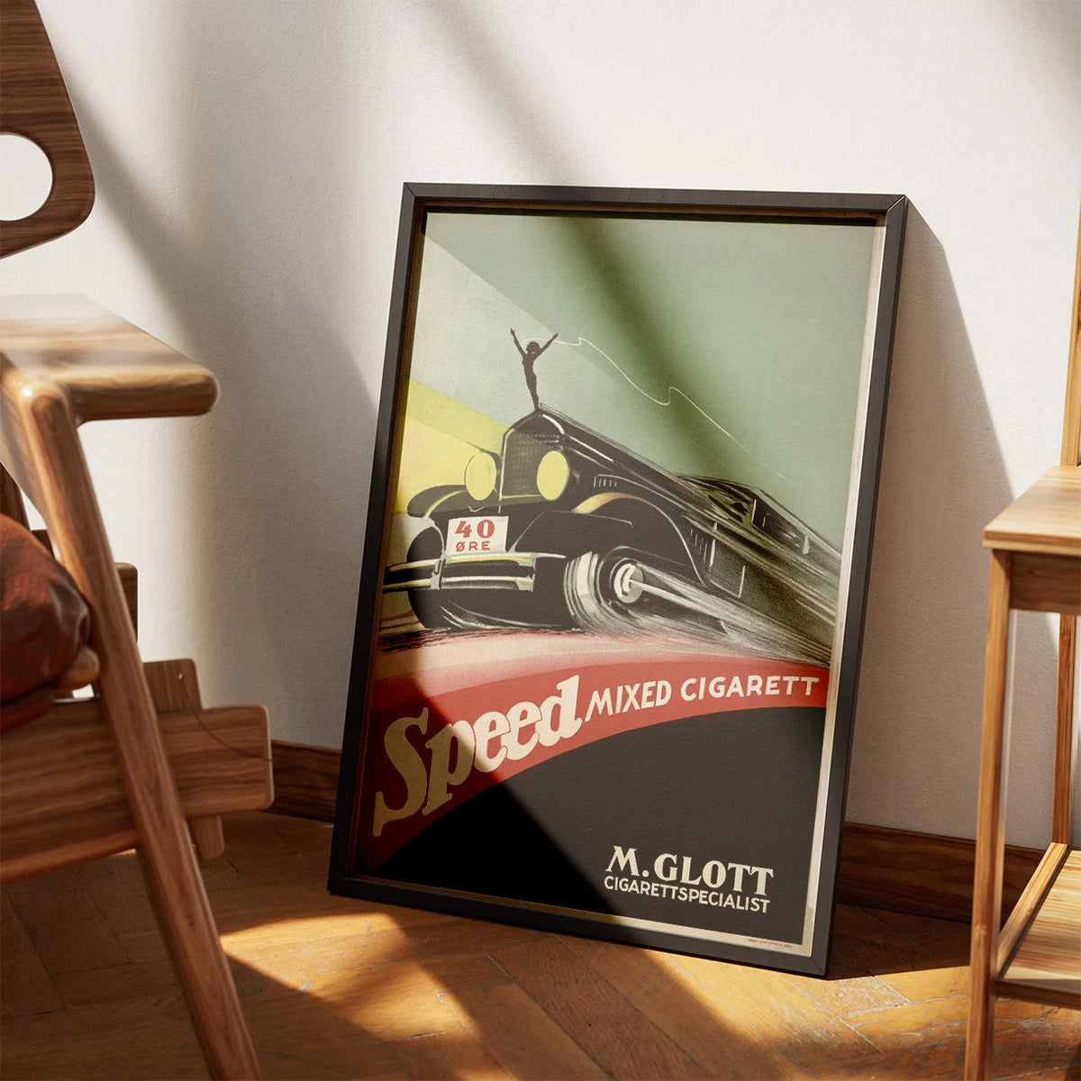 Speed Mixed Cigarette 1932 - Norsk reklameplakat – billede 3